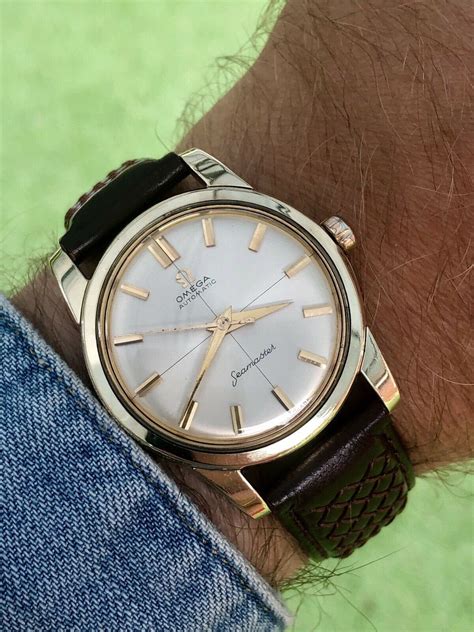 omega mens gold dress watch|omega watches leather strap men's.